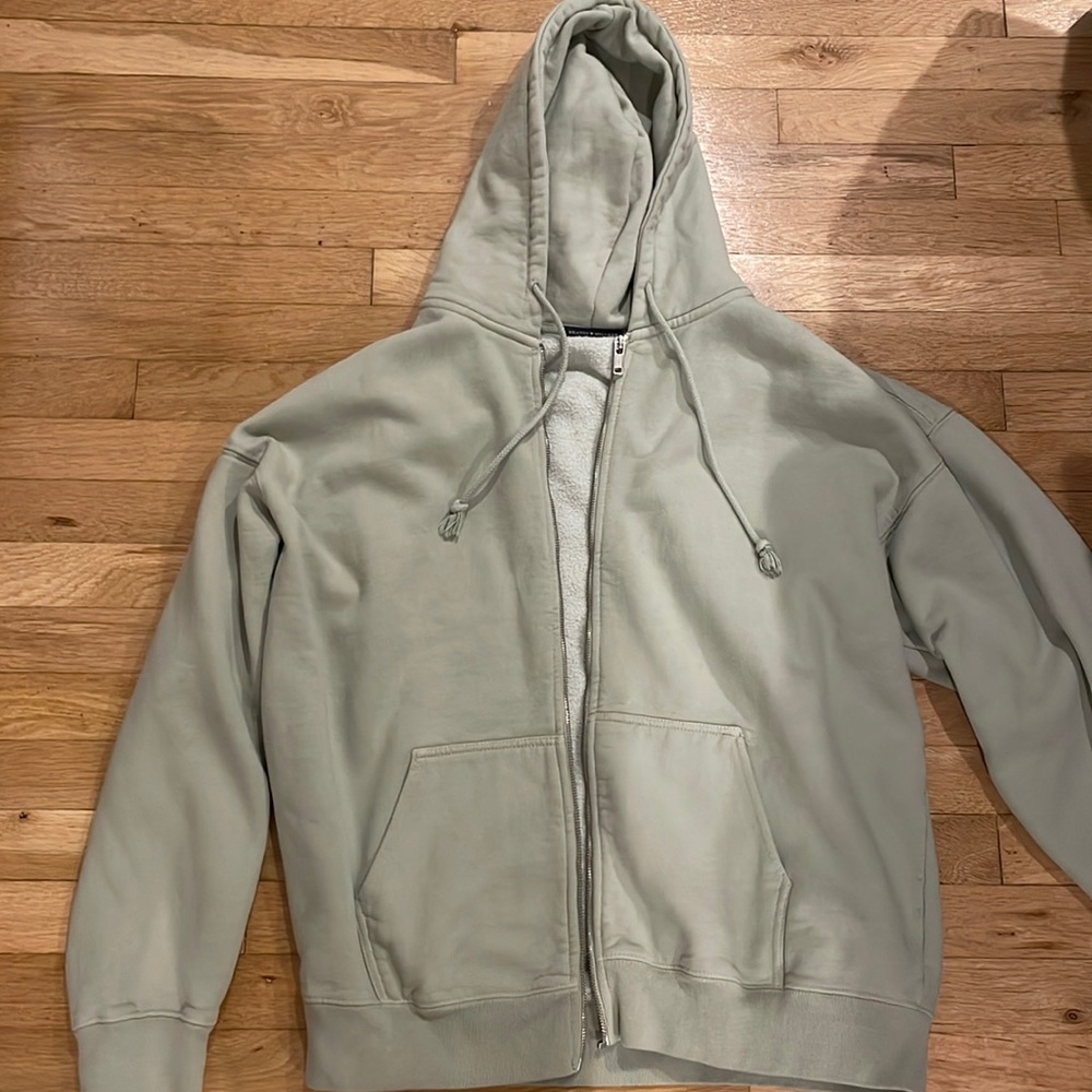 Brandy Melville green oversized zip up